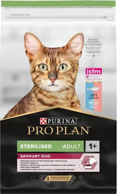 PURINA Pro Plan Cat Sterilised Dorsz I Pstrąg 10kg