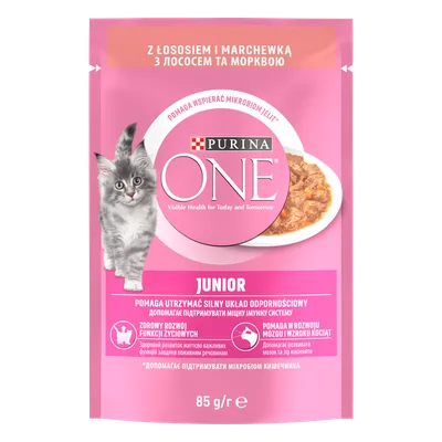 Purina One Junior Karma Dla Kociąt Z Łososiem I Marchewką 85g