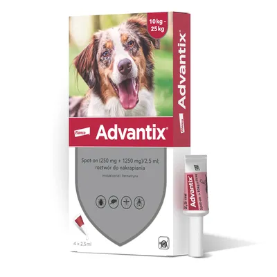 Bayer Advantix Krople Na Kleszcze I Pchły 4x2,5ml