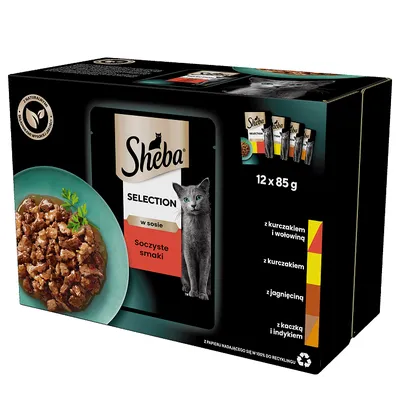 Sheba Saszetka Selection In Sauce Soczyste Smaki 12x85g