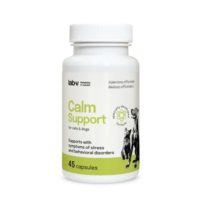 Lab-V Calm Support Wspomaganie Przy Objawach Stresu I Zaburzeniach Behawioralnych 45 Kapsułek