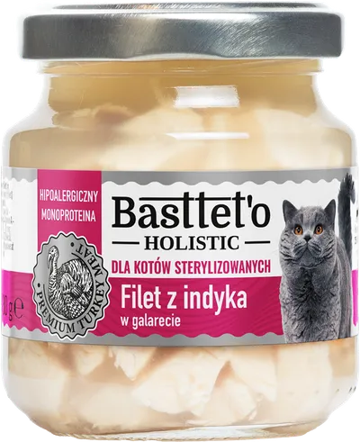 Basttet’o Holistic Filet Z Indyka Dla Kotów Sterylizowanych 130g