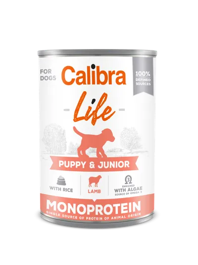 Calibra Dog Life Puppy & Junior Jagnięcina Z Ryżem 400g