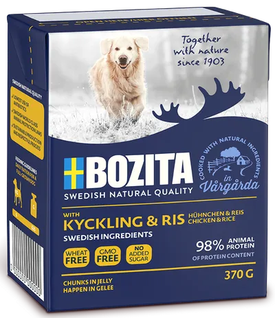 BOZITA Dog Kurczak I Ryż W Galarecie 370g