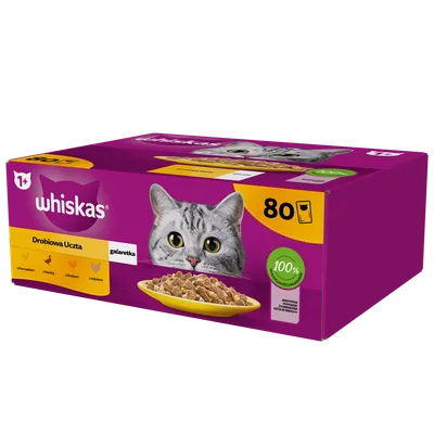 Whiskas Adult Drobiowa Uczta W Galaretce Dla Kota 80x85g