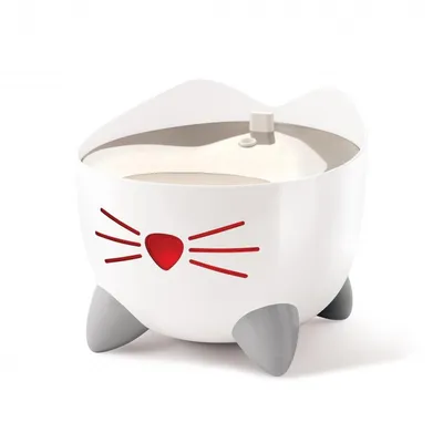 CATIT PIXI Smart Fountain Poidło Dla Kota Z Miską Ze Stali Nierdzewnej 2l - Białe