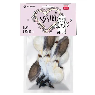 Paka Zwierzaka Suszki Uszy Królicze 4 szt 120g