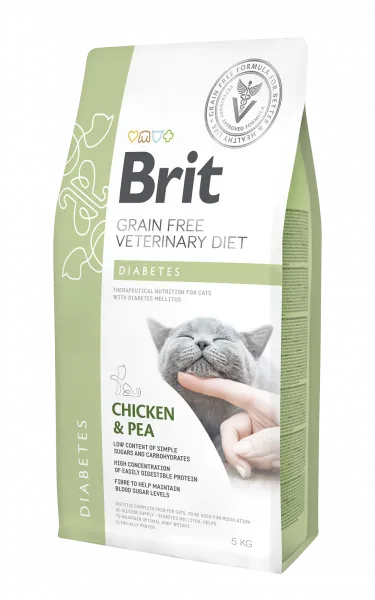Brit Grain Free Veterinary Diets Cat Diabetes Kurczak Z Groszkiem 2kg