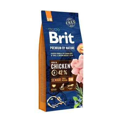 Brit Premium By Nature Senior S+M Z Kurczakiem 15kg