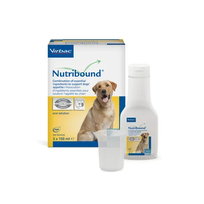 VIRBAC Nutribound Roztwór Doustny Dla Psów W Czasie Rekonwalescencji 3x150ml