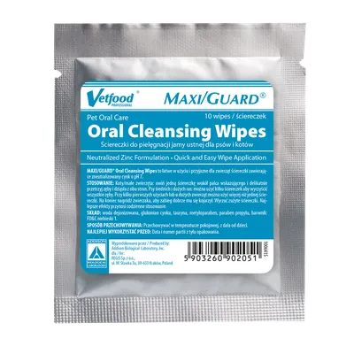VETFOOD Maxi/Guard Oral Cleansing Wipes 10szt