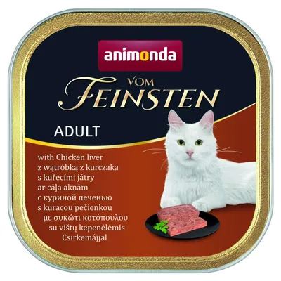 ANIMONDA Vom Feinsten Classic Karma Mokra Dla Kotów Z Wątróbką Drobiową 100g