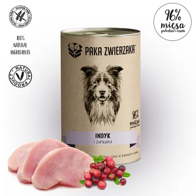 Paka Zwierzaka Indyk Z Żurawiną (400g)