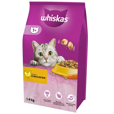 Whiskas Adult Karma Sucha Dla Kotów Kurczak 1,4kg