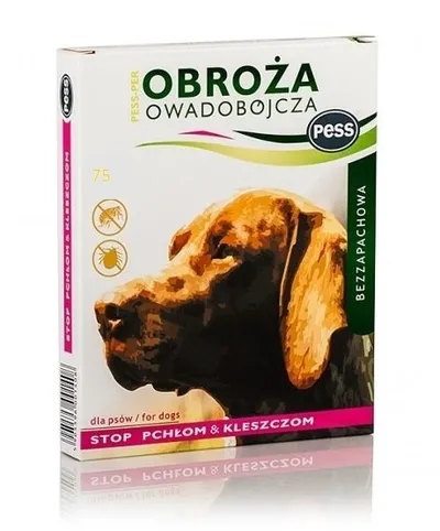 Pess Per Obroża Owadobójcza Dla Psa Bezzapachowa 75cm - Brązowa