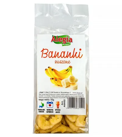 ALEGIA Przysmak Banany Suszone 50g