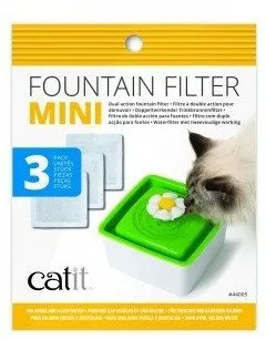 CATIT Filtry Zamienne Do Kociej Fontanny Mini, Zestaw 3 Sztuk