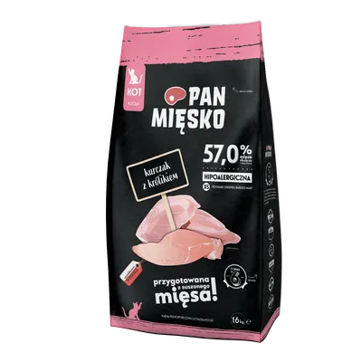 PAN MIĘSKO Kurczak Z Królikiem Dla Kociąt XS 1,6kg