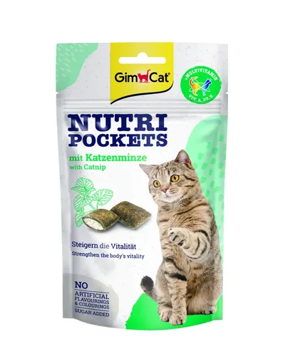 Gimcat Nutri Pockets Przysmak Z Kocimiętką Dla Kotów 60g