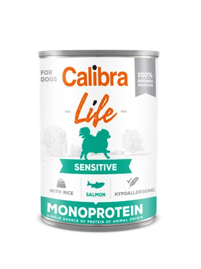 Calibra Dog Life Sensitive Salmon With Rice Karma Dla Psa 400g
