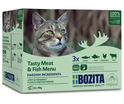 BOZITA Multibox Mięsne I Rybne Kawałki W Galaretce (12x85g)