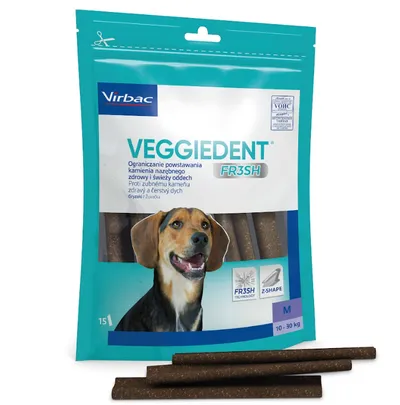 Virbac Veggiedent Fresh Gryzak M (10-30KG) 15SZTUK