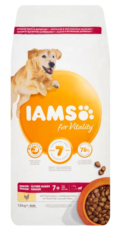 IAMS For Vitality Karma Sucha Dla Psów Senior Duże Rasy Kurczak 12kg