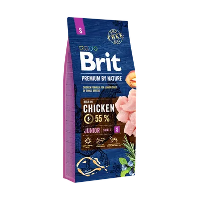Brit Premium By Nature Junior S Z Kurczakiem 8kg