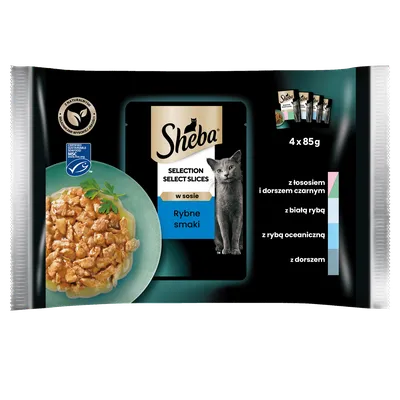 Sheba Saszetka Selection In Sauce Smaki Rybne 4x85g