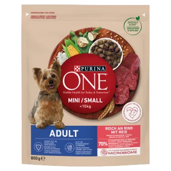 PURINA ONE Mini Adult Wołowina, Ryż - Sucha Karma Dla Psa - 800g