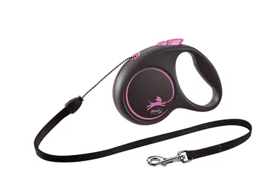 Flexi Smycz Black Design M Linka 5m Do 25kg - Różowa