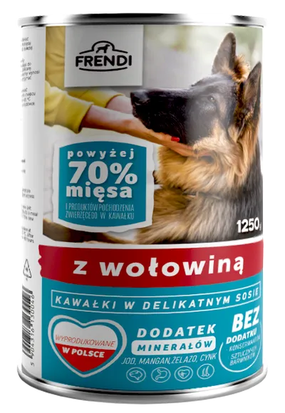 Frendi Kawałki W Delikatnym Sosie Z Wołowiną 1250g