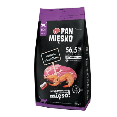PAN MIĘSKO Cielęcina Z Krewetkami S 1,6kg Dla Kota