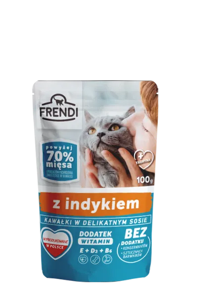 Frendi Kawałki W Delikatnym Sosie Z Indykiem 100g