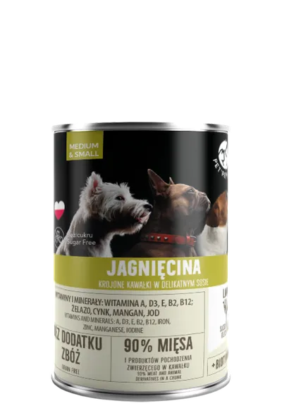 PetRepublic Jagnięcina Krojone Kawałki W Delikatnym Sosie 400g