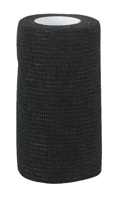 Kerbl Samoprzylepny Bandaż EquiLastic, 7,5 cm - Czarny