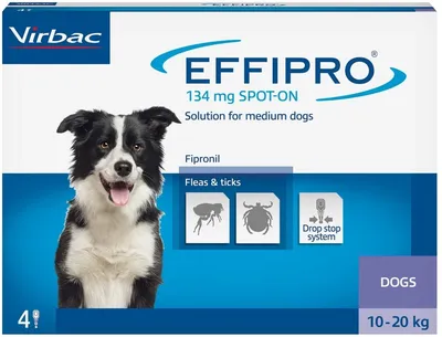 EFFIPRO Spot-On Pies M 10-20 kg (Pipeta 4 x 1,34ml)