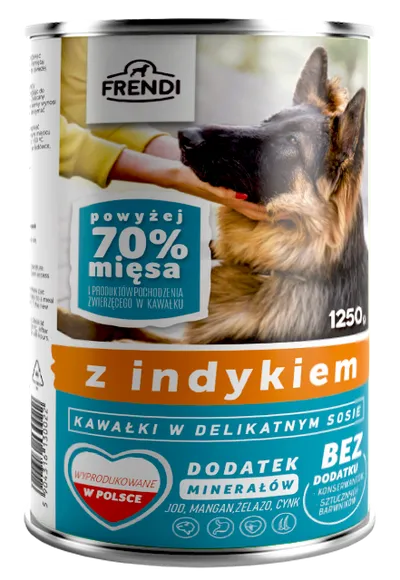 Frendi Kawałki W Delikatnym Sosie Z Indykiem 1250g