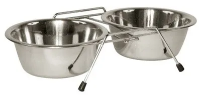 KERBL Stojak Podwójny Z Miskami Dla Psa 2 x 1800 ml