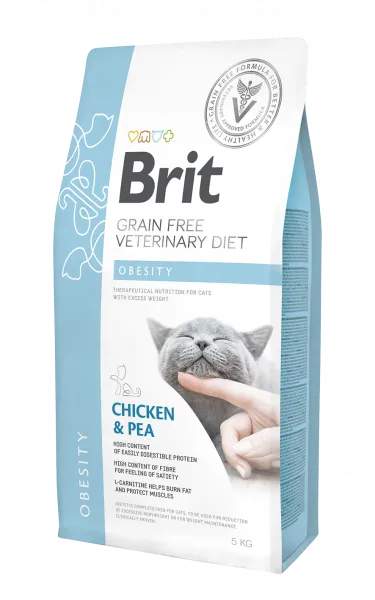 Brit Grain Free Veterinary Diet Cat Obesity Kurczak Z Groszkiem 2kg