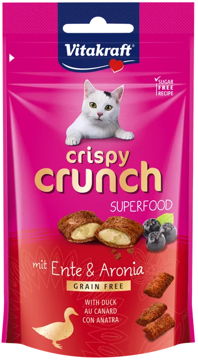 Vitakraft Crispy Crunch Z Kaczką I Aronią Dla Kota 60g