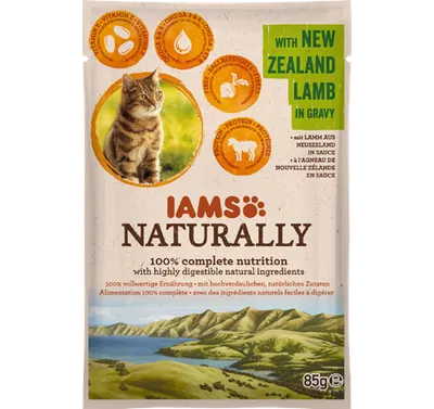 IAMS Naturally Adult Cat With New Zealand Lamb In Gravy 85g