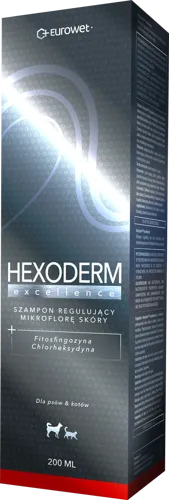 Eurowet Hexoderm Excellence Szampon Regulujący Mikroflorę Skóry Dla Psów I Kotów 200ml