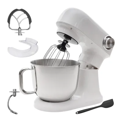 Robot Planetarny Kuchenny 1500 W Z Misą 5 l Silikonową Łopatką - Biały