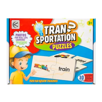 Układanka Edukacyjna Transport 30 Kartoników Puzzlowych TUM-TUM