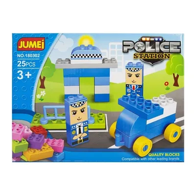 Klocki Dla Maluchów 3+ Komisariat Policja 25 Elementów TUM-TUM 26 x 19 cm