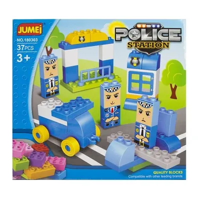 Klocki Dla Maluchów 3+ Komisariat Policja 37 Elementów TUM-TUM 28 x 26 cm