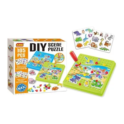 Puzzle Konstrukcyjne Morskie Zwierzęta Śrubokręt 105 Elementów TUM-TUM