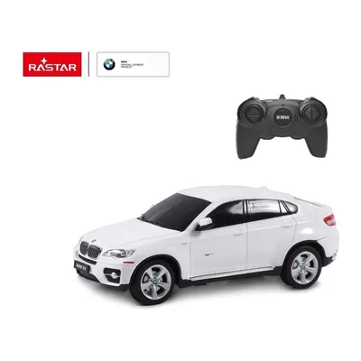 Auto Zdalnie Sterowane Gumowe Opony 1:24 TUM-TUM BMW X6 20 cm - Białe