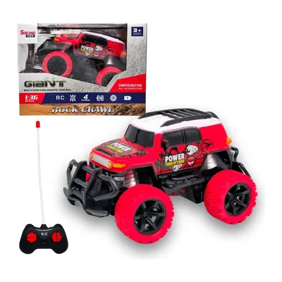 Auto Terenowe Zdalnie Sterowane TUM-TUM Skala 1:36 14 cm - Czerwone